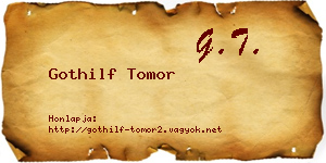 Gothilf Tomor névjegykártya